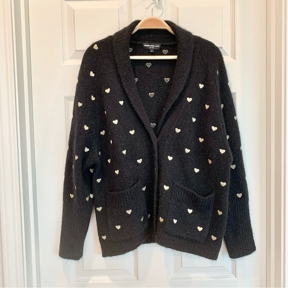 Generation Love Blossom Heart Embroidery Slouchy Oversized Cardigan Sweater - Picture 7 of 11